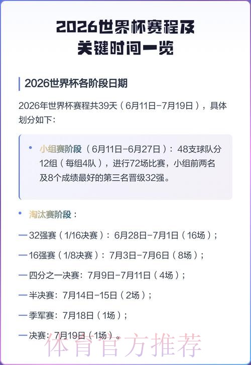 2026世界杯实时直播赛程表 2026世界杯实时直播赛程表